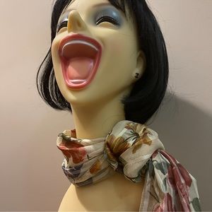 Italian Floral Scarf by Basha ~ Lightweight